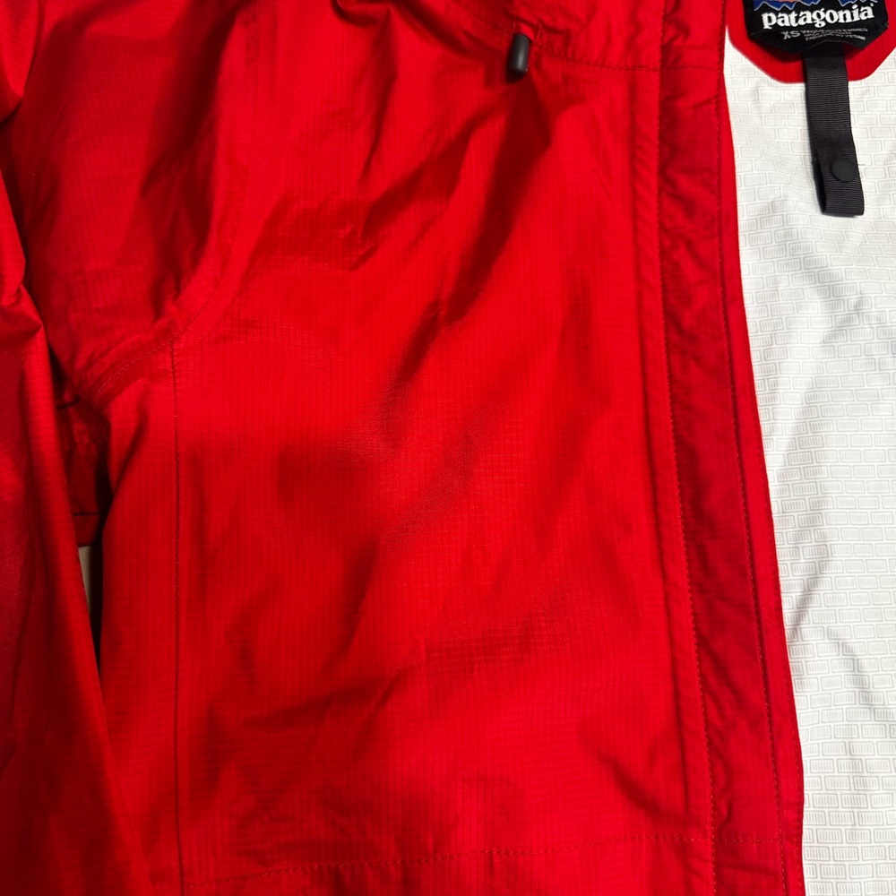 Patagonia Hooded Rain Jacket H2NO Women's XS bright red - Picture 5 of 13